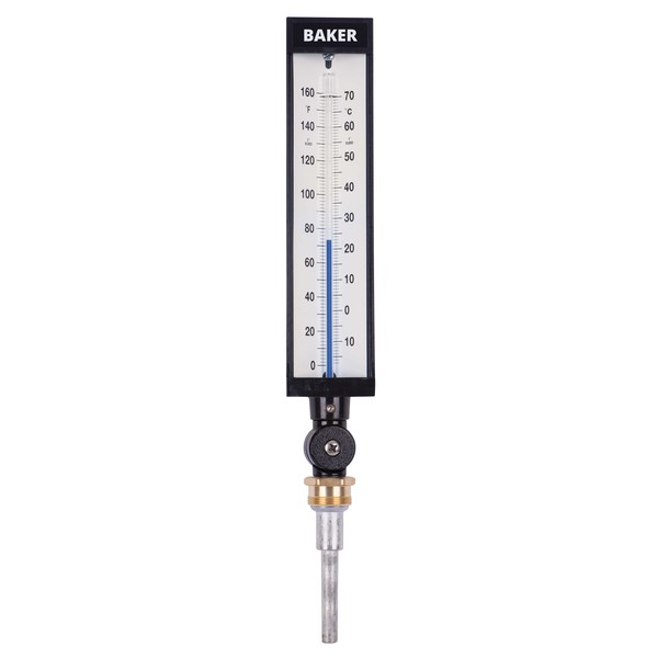 Baker Instruments 9VU35-165 Industrial Thermometer, 0 to 160 deg F (-17 to 71 deg C) 9VU35-165